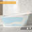 59“ X 29” Solid Surface Freestanding Flatbottom Soaking Bathtub With Overflow In Matte White