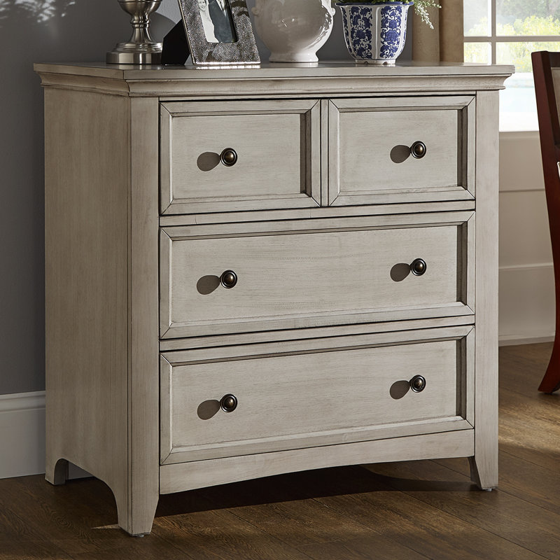 Woodside 35.98'' W 3 - Drawer Dresser, Antique White