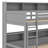 Bunk Bed With Built-In Shelves Beside Both Upper And Down Bed And Storage Drawer-2140826532