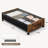 2-Pack Walnut Brown Under-Bed Storage Bins, Wheels and Removable Lids