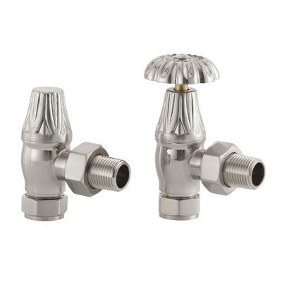 Abbotsford Heating Manual Radiator Valve with Ornate Wheel Head & Lockshield