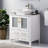30" White Modern Single Bathroom Vanity With Ceramic Sink