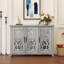 Buffet de comptoir 49,33 po x 15,55 po avec 3 portes en miroir, armoire de rangement, salon, chambre à coucher, salle à manger, cuisine, couloir-219504871