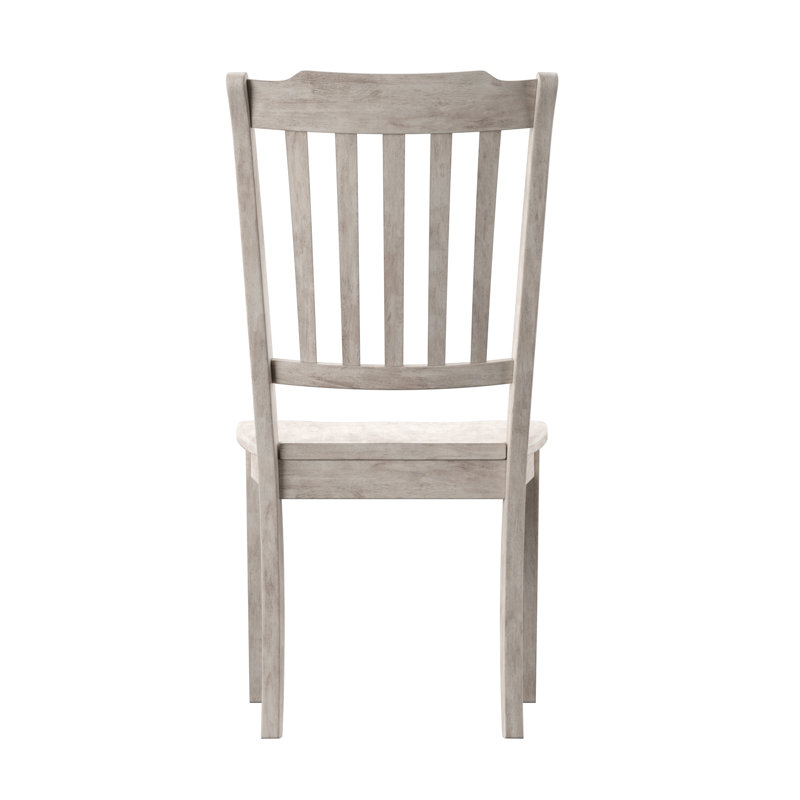 Fortville 78" Solid Wood Oak Finish Top Dining Set With Spindle Back Chairs - 6-Piece, Antique White Base Table, Chairs And Bench