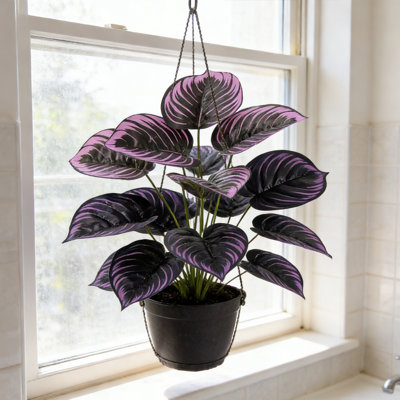 1 Piece Artificial Plants, 29 Inch High Simulation Violet Plant Decoration, Home Living Room Office Decorative Greenery (Container Not Included)