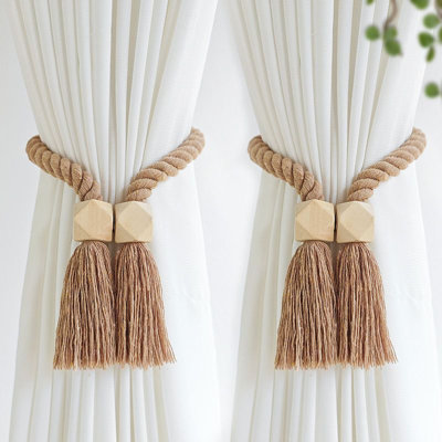 Embrasse de rideaux en bois Rustic