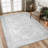 Denyah Washable Area Rug for Living Room  Non Slip Gray Rugs Gray-13900883
