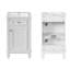 Ensemble de meuble-lavabo autoportant de 18 po avec lavabo en céramique, ensemble de meuble-lavabo simple autoportant avec porte à fermeture douce et tablette réglable-81055523