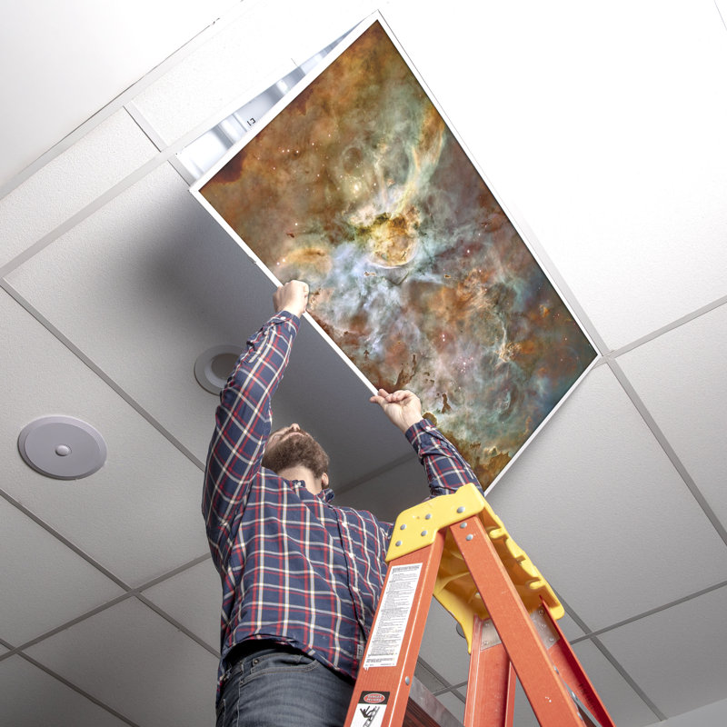 Astronomy Fluorescent Light Covers for Ceiling Lights - For 2x4 Light Fixture - by Octo Lights