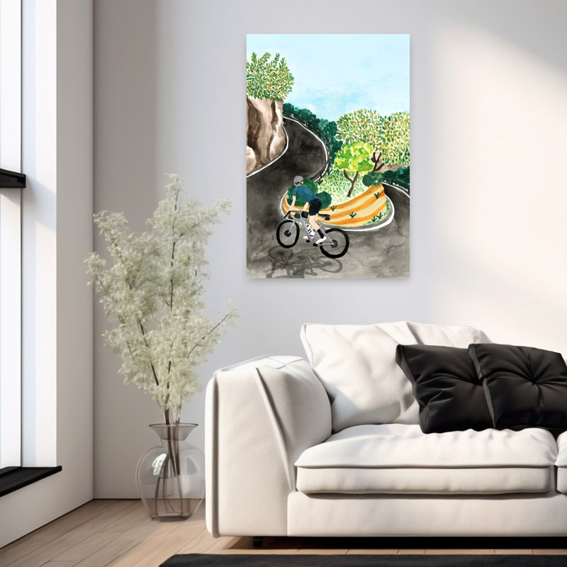 Scenic Mountain Cycling by Karen Menzenbach - Wrapped Canvas Print, 91.44 cm H x 60.96 cm W