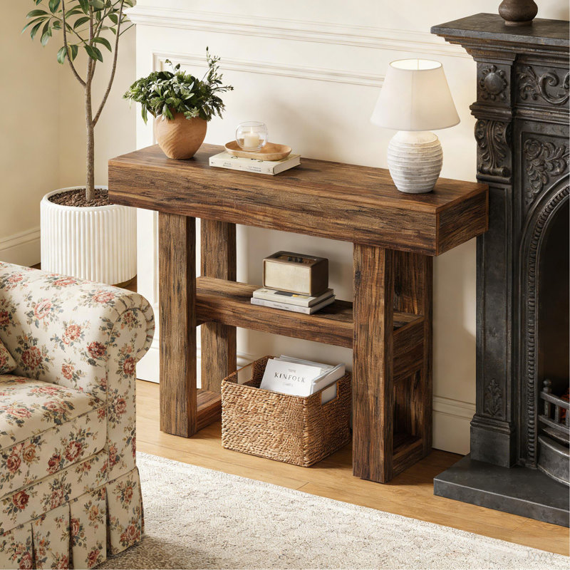 Table de canapé étroite, console