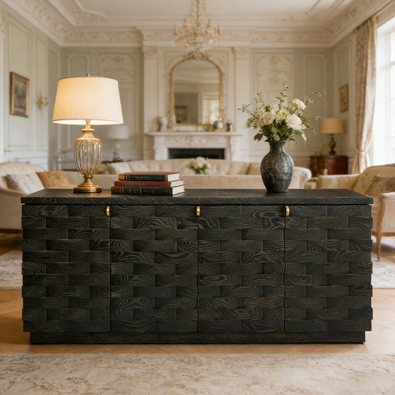 Buffet rétro de style chinois minimaliste