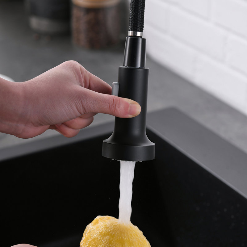 FLG Pull Down Touch Kitchen Faucet, Black