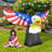 GOOSH 8.5 FT Independence Day Inflatable Patriotic Bald Eagle with LED Lights