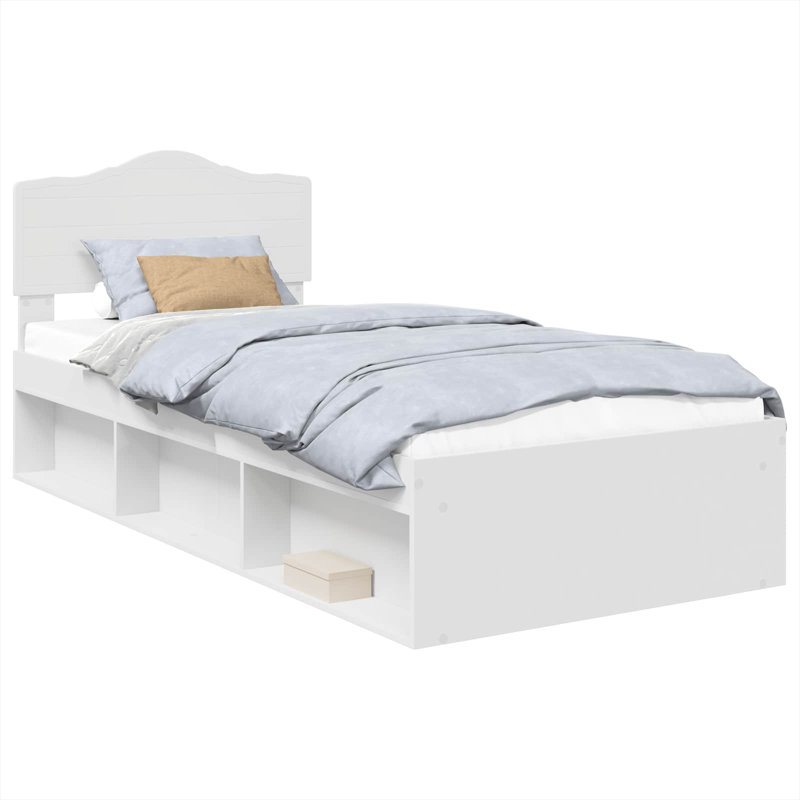Solid Wood Bed, Single (3'), White