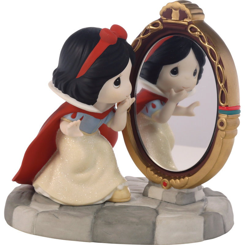 Precious Moments Disney Snow White Looking in Mirror Figurine 5.79 Inch