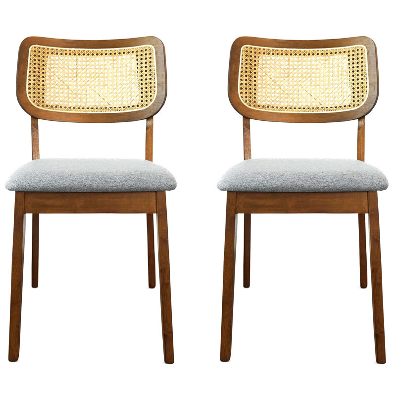 Ensemble de chaises de salle à manger en lin Kaden, confortable et élégant pour les espaces de vie et de salle à manger modernes