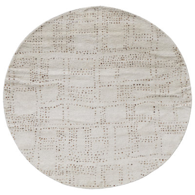 Truxel Modern Polka Dots, Tan/Brown Area Rug