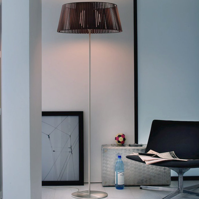 Lampe sur pied 70,9 po Ribbon, Blanc mat, Noir