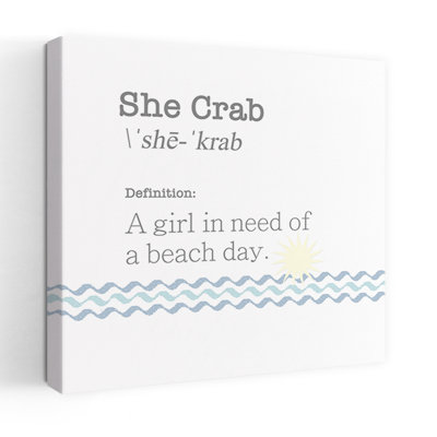 She Crabe, crabe, art côtier abstrait