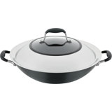 Anolon Advanced Home Hard Anodized Nonstick Wok with Side Handles and Lid, 14 Inch