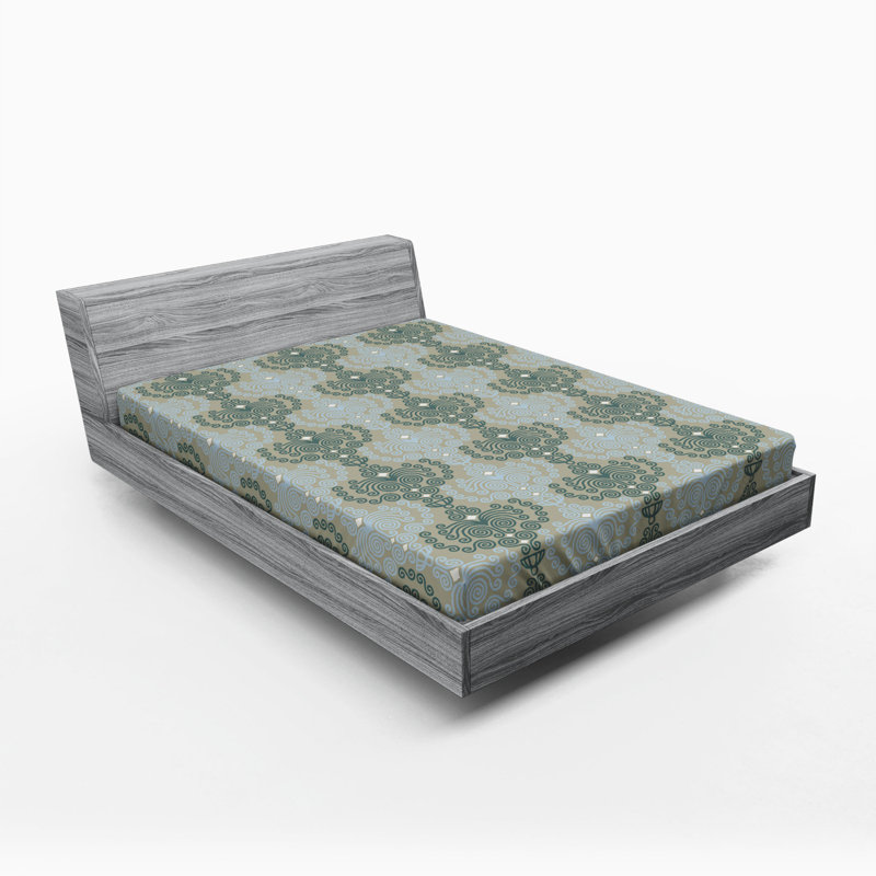 Microfiber Damask Fitted Sheet, Full Fitted Sheet
