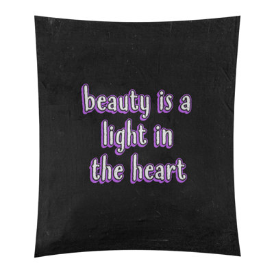 Tapisserie tableau noir en polyester citation beauté