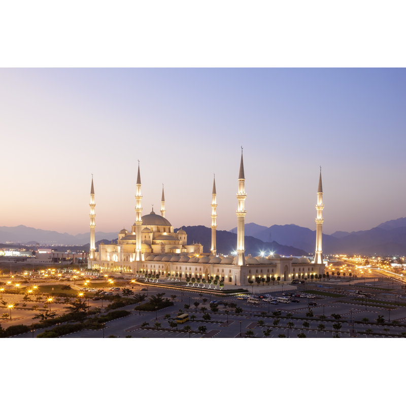 Sheikh Zayed Grand Mosque In Fujairah, UAE by Typhoonski - Wrapped Canvas Print, 20cm H x 30cm W x 3.8cm D