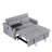 Magnificent Gray Corduroy With Pull-Out Tabletop & Port Extraordinary Movable Table And Input-523849894