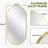 Stavya 36"H x 18"W Modern Minimalist Wall Mounted Oval Vanity Metal Mirror-556987474