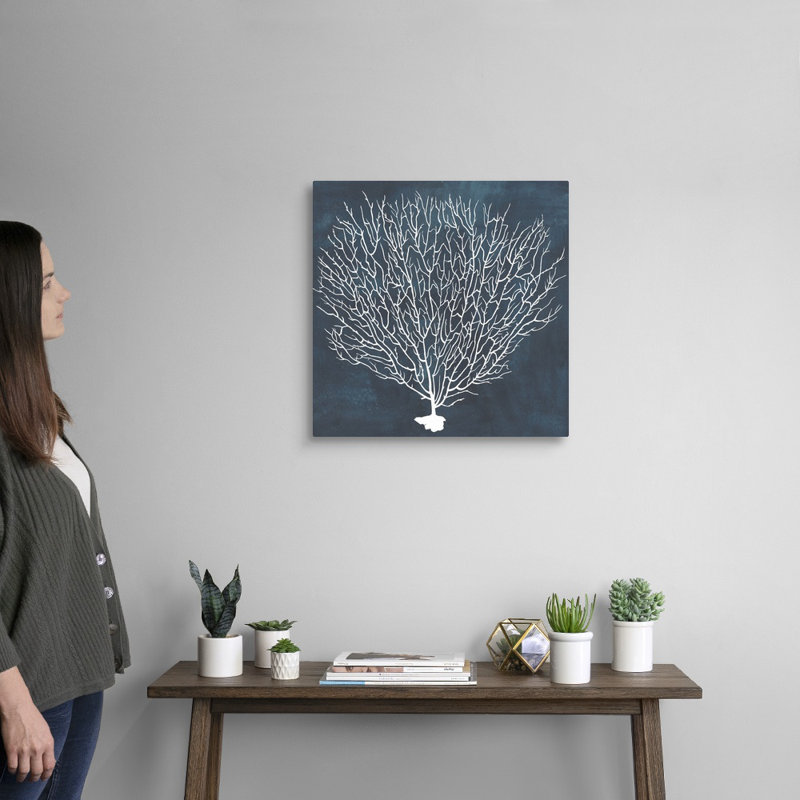 Art mural sur toile Inverse Sea Fan IV, H 20 po x l 20 po x P 1 po, Toile tendue