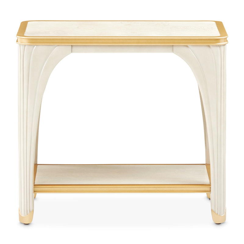 La Terrazza End Table, Silver Mist/Champagne