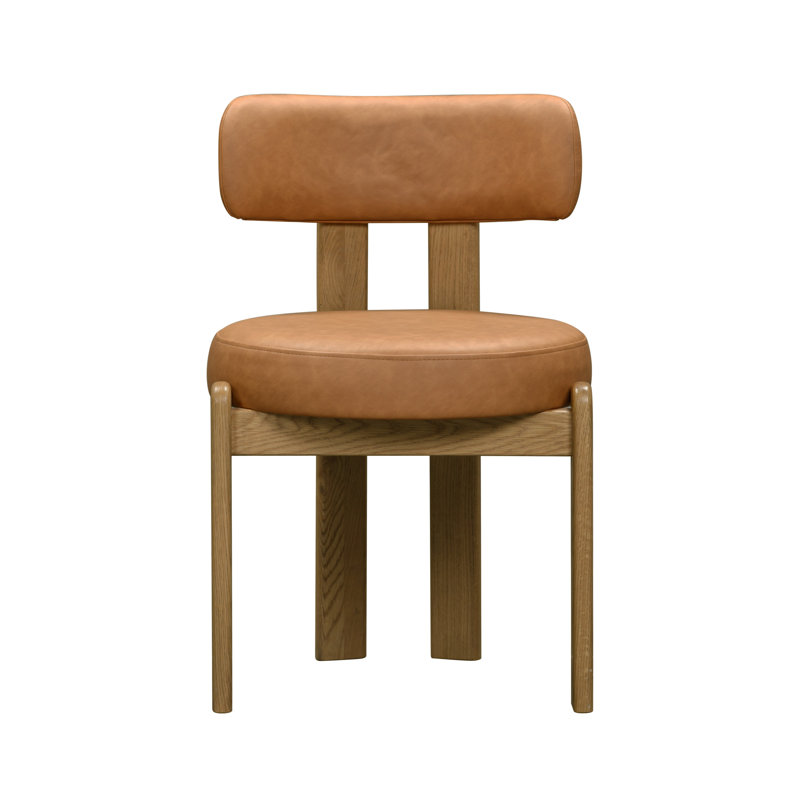 Chaise en cuir Vegan, Brun