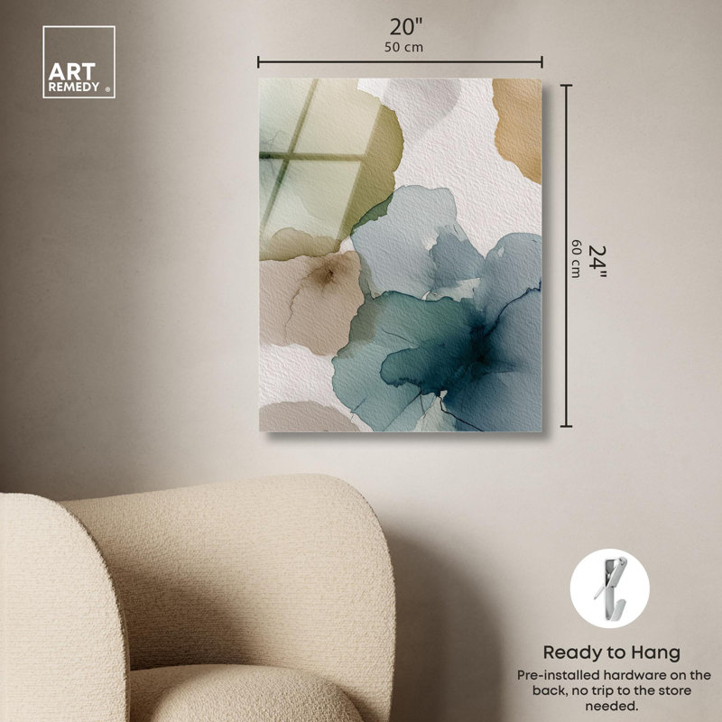 «Moss and Mineral Forms II», reproduction d'art sur acrylique par Art Remedy, H 24 po x l 20 po