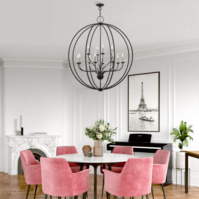 Ledjon 12 - Light Dimmable Globe Chandelier