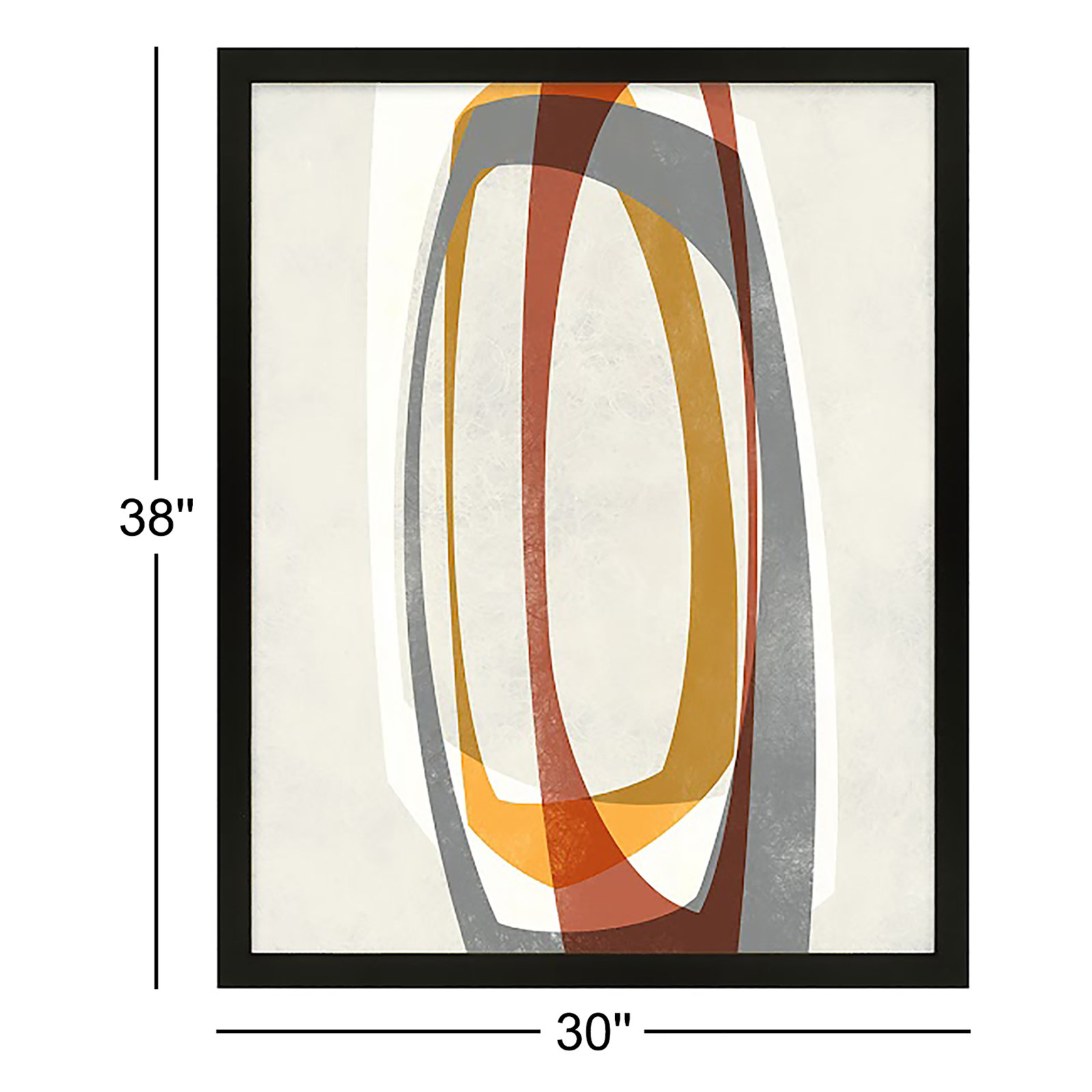 Orbit 3-5 3-Piece Painting Set, Black Framed, 38" H x 30" W