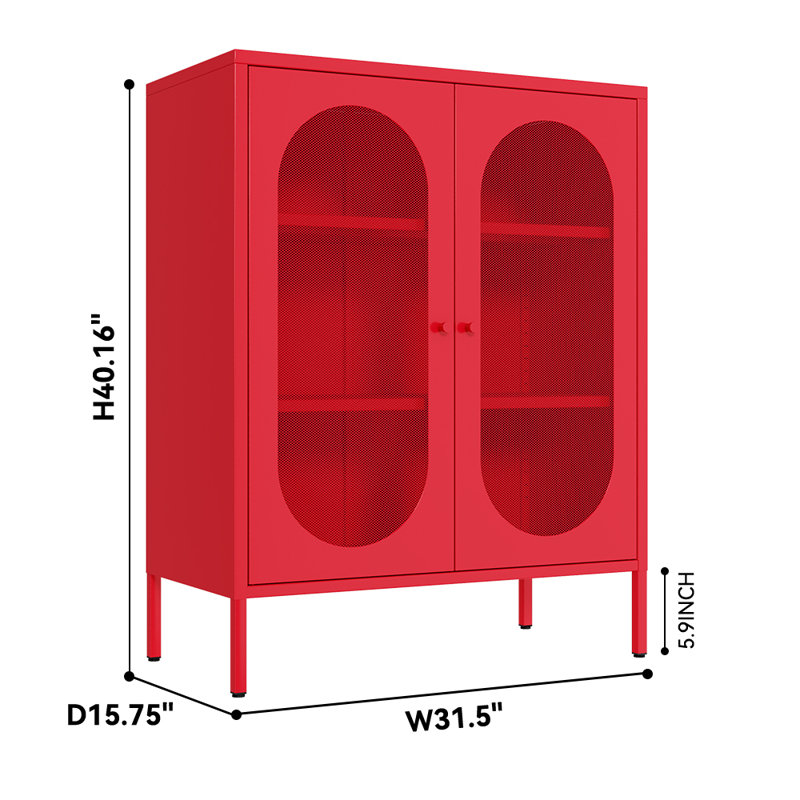 Metal Accent Merwin, Red
