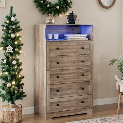 80 cm W Chest of 5 Drawers