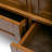 Warm Shaker 48"W Solid Wood Transitional Sofa Table with 4 Drawers, Open Shelf and Brushed Nickel Knobs-117471971