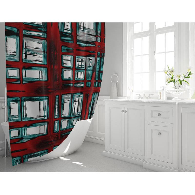 Rideau de douche rayé simple, H 72 po x l 70 po