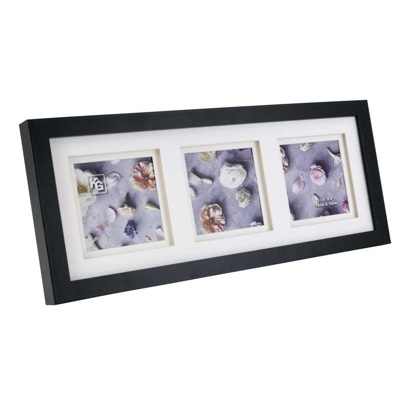 Fien Wood Matte Picture Frame with Mat, Black