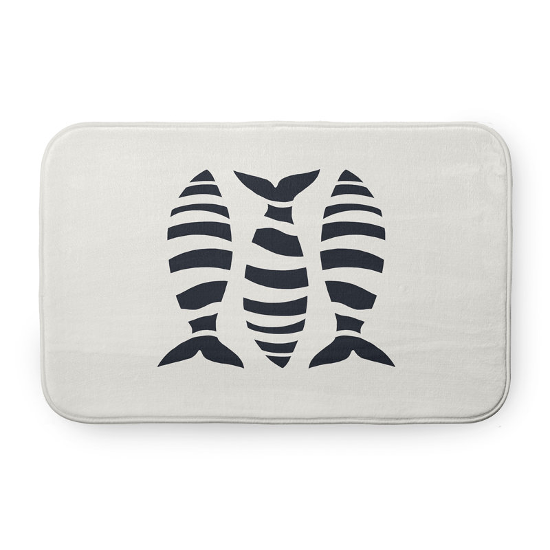 Tapis de bain Sail Sun and Fun, L 17 po x L 24 po, Noir