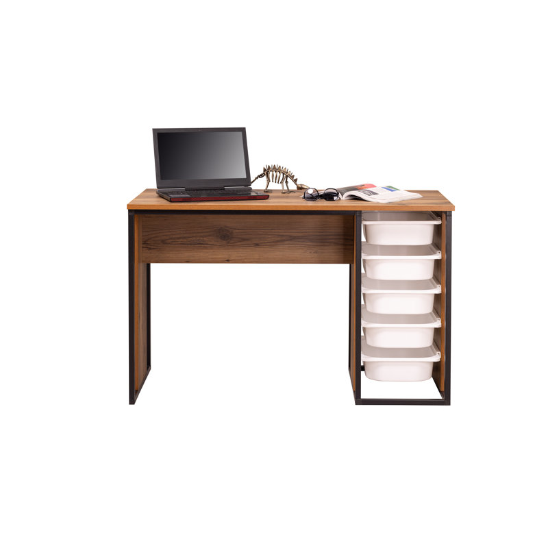 Table d'activités ludique rectangulaire à 2 voies pour bureau d'ordinateur Alyea, Brun