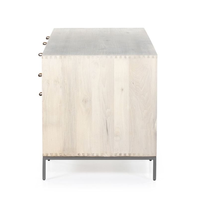 Trey Solid Wood Executive Desk, Dove Poplar
