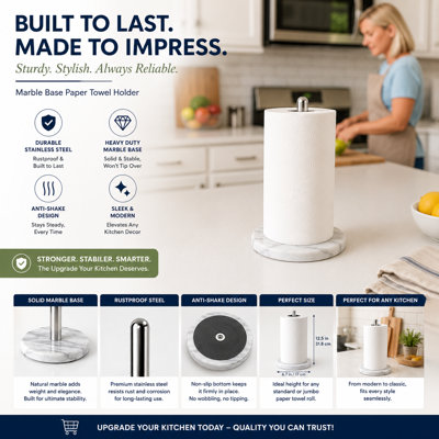 Marble Freestanding Paper Towel Holder