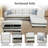 Elsiana 3 Piece Faux Leather Modular Living Room Set, Leather Couch Set-701566403-701566415
