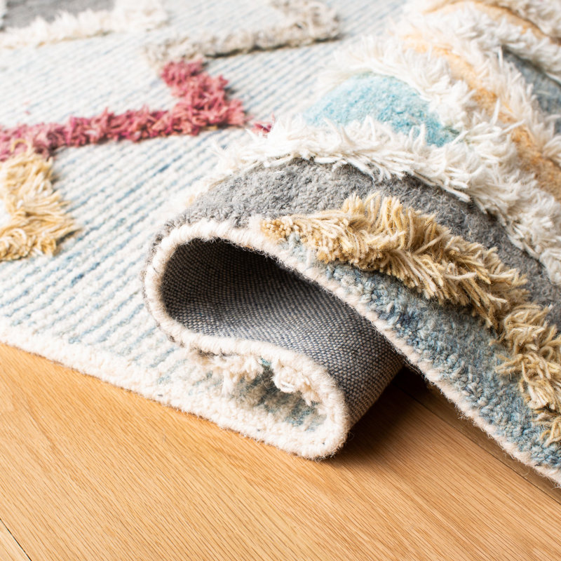 Tapis en laine touffeté à la main Glain, Tapis de couloir 2 pi 3 po x 8 pi