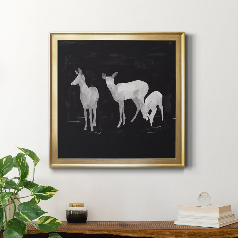 Impression sophistiquée sur toile Whitetail II, Cadre doré, H 17,5 po x l 17,5 po x P 1,5 po