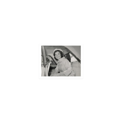 " Jackie Kennedy Smiling In Car "