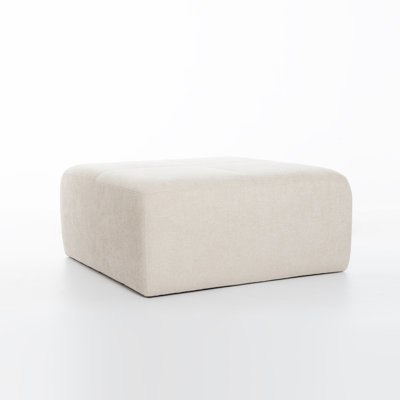 Hartwell 33.86'' Wide Square Upholstered Ottoman
